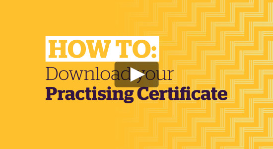 How to Download your Practising Certificate carousel